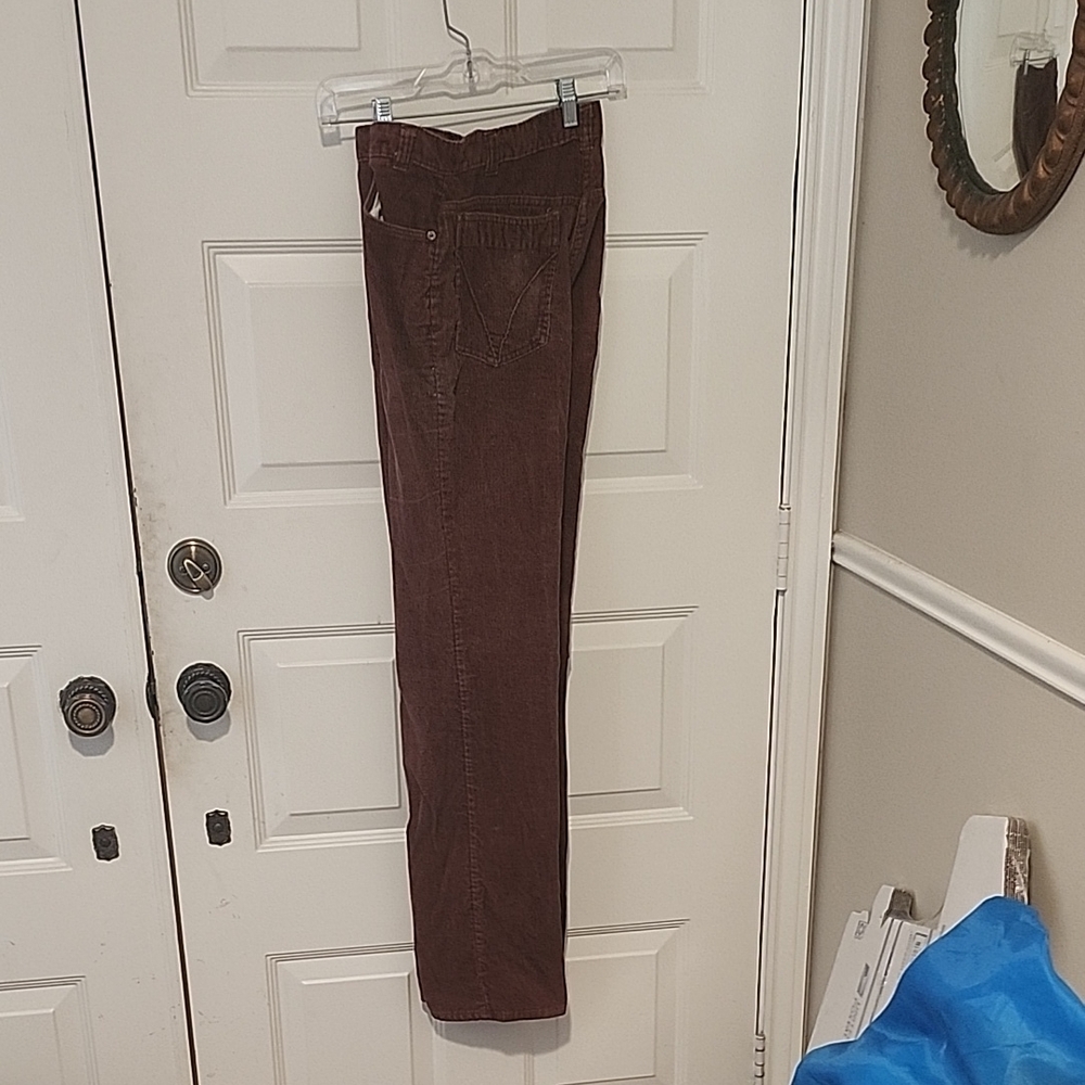 Vintage 1970's Falmer's Corduroy Zip Pocket Women's Pants Brown Made in England